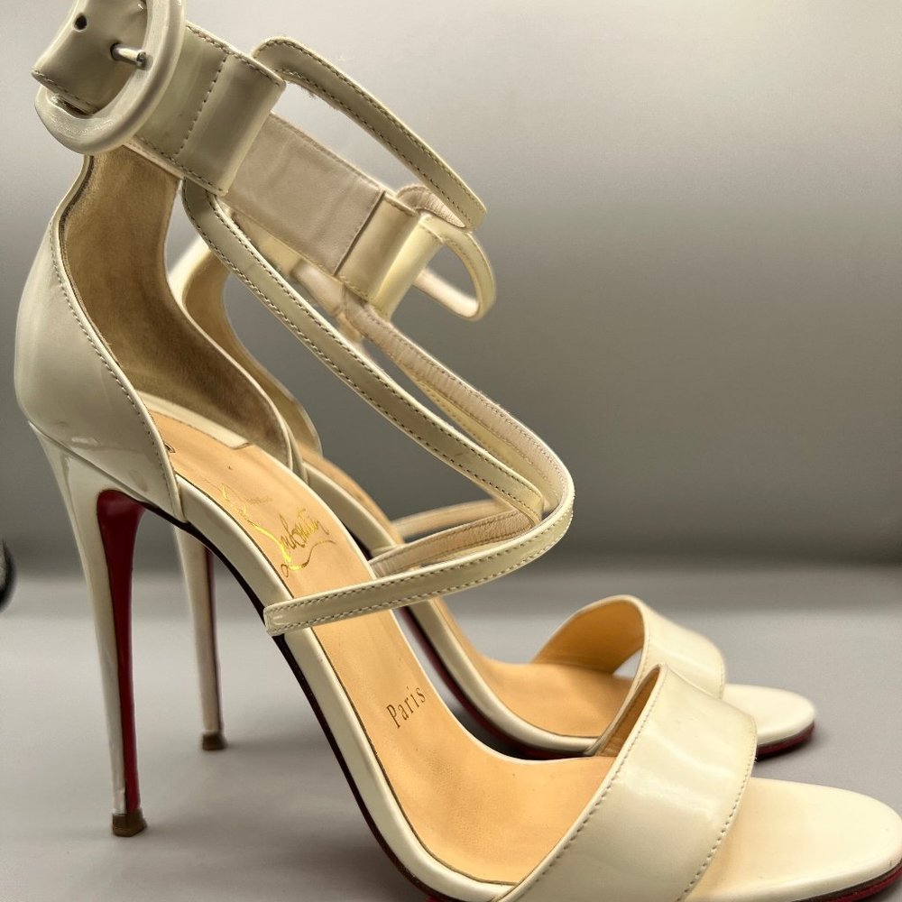 Christian Louboutin Light Beige Sandal Pumps 37 - Picture 1 of 7